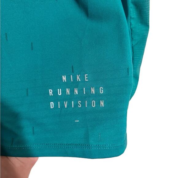Nike Running Division Dri-Fit Green Short Sleeve Shirt size Large - Picture 5 of 10